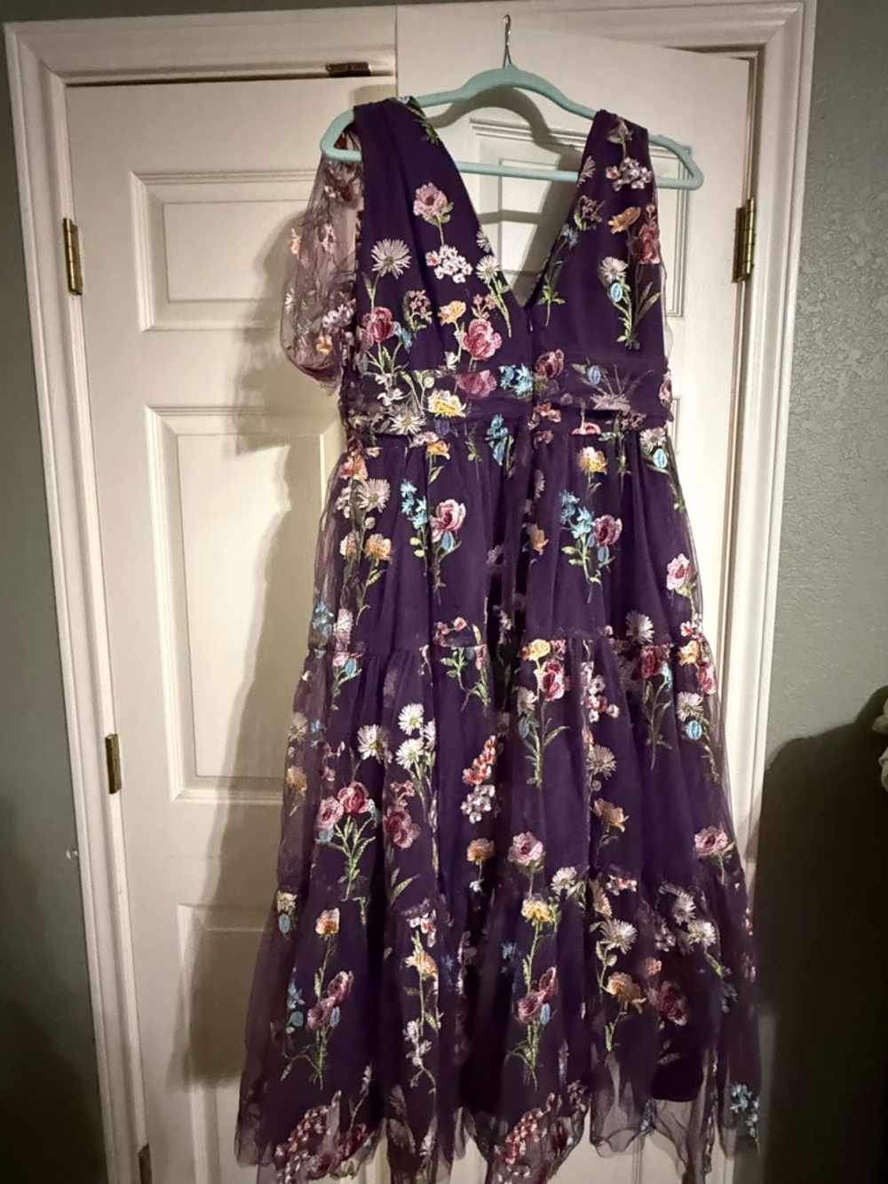 JessaKae Purple Floral Midi Dress